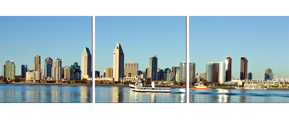 San Diego Skyline Triptych